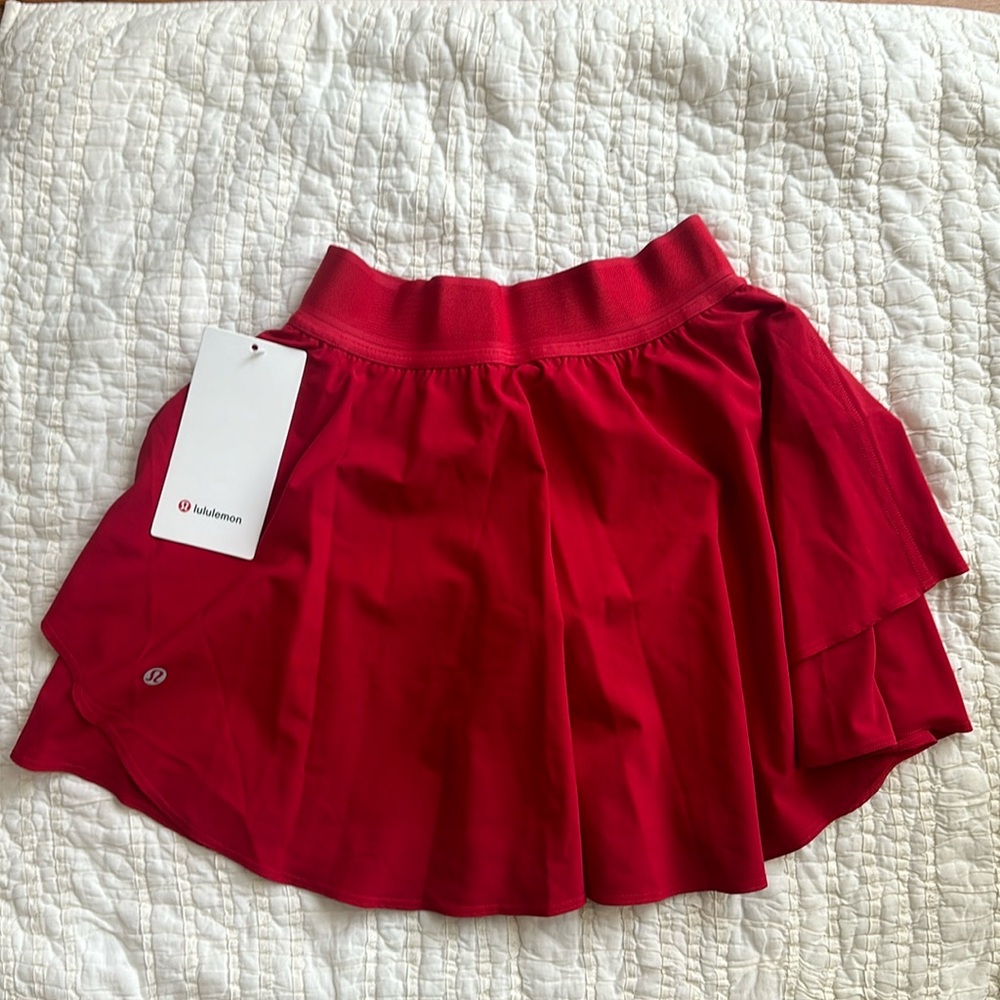 **NWT** Lululemon COURT RIVAL HIGH-RISE skirt in Dark Red - Picture 6 of 9